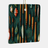 魚釣りルース収集 セラミックオーナメント (右)