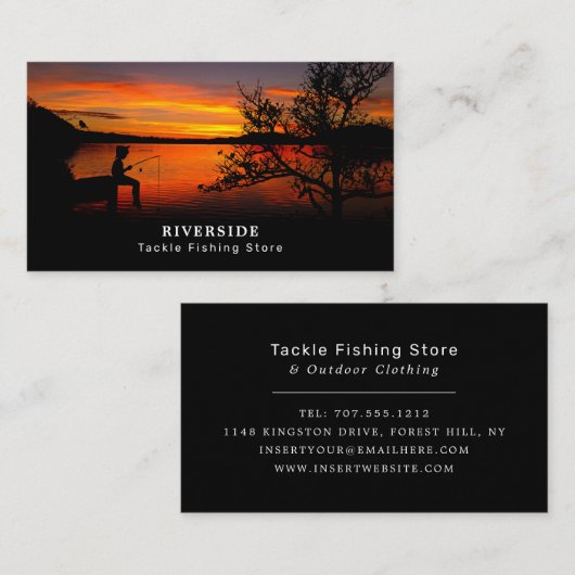 魚釣りレイクランドスケープ漁師魚釣り店 名刺 (正面/裏面)