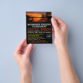 魚釣りレイクランドスケープ魚釣り大会イベント チラシ (手)