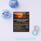 魚釣りレイクランドスケープ魚釣り大会イベント チラシ (シングル)