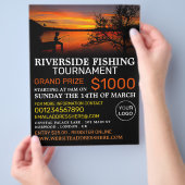魚釣りレイクランドスケープ魚釣り大会イベント チラシ (手)