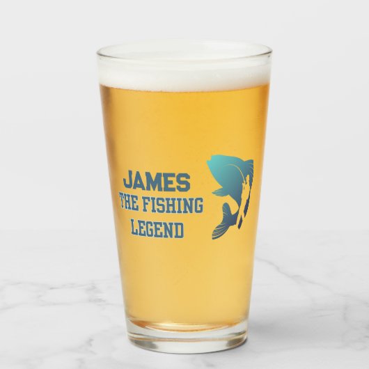 魚釣りレジェンドカスタム タンブラーグラス (ドリンク正面)