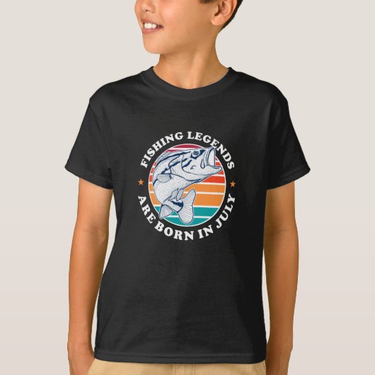 魚釣りレジェン生まれズは7月 Tシャツ (正面)