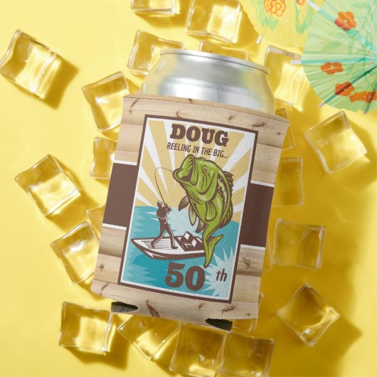 魚釣りレトロリール 缶クーラー (インサイチュ 夏)