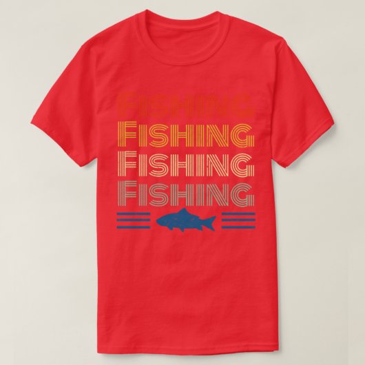 魚釣りレトロヴィンテージアングルアングラー Tシャツ (デザイン正面)