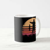 魚釣りレトロ漁師ヴィンテージアウトドアフィッシュ コーヒーマグカップ (正面右)