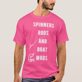 魚釣りロッドとモッド Tシャツ