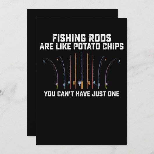 魚釣りロッドは持つことのできないポテトチップスのようなものである 招待状 (正面/裏面)