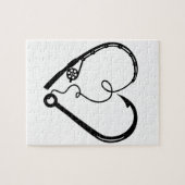 魚釣りロッドハートフック ジグソーパズル (横)