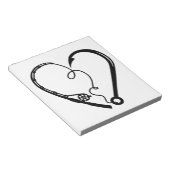 魚釣りロッドハートフック ノートパッド (アングル)