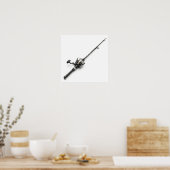 魚釣りロッド及びリール ポスター (キッチン)