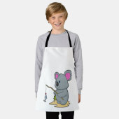 魚釣りロッド&フィッシュでコアラ エプロン (着用した状態)