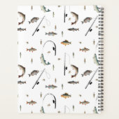 魚釣りロッド&リールフィッシュテーマフィッシャーマンモノグラム プランナー手帳 (裏面)