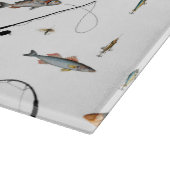 魚釣りロッド&リール魚のテーマパターン カッティングボード (角)