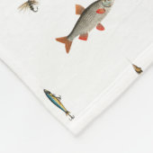 魚釣りロッド&リール魚のテーマパターン フリースブランケット (角)