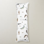 魚釣りロッド&リール魚のテーマパターン ボディピロー (裏面 (縦))