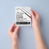 魚釣りロッド、魚釣りトーナメントイベント広告ズ チラシ (手)