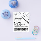 魚釣りロッド、魚釣りトーナメントイベント広告ズ チラシ (シングル)