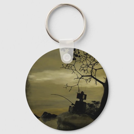 魚釣りロボットキーチェーン キーホルダー (正面)