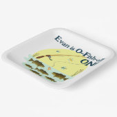 魚釣りワンキッズファースト誕生日スモールマウスベース ペーパープレート (傾斜あり)