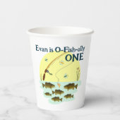 魚釣りワンキッズファースト誕生日スモールマウスベース 紙コップ (裏面)