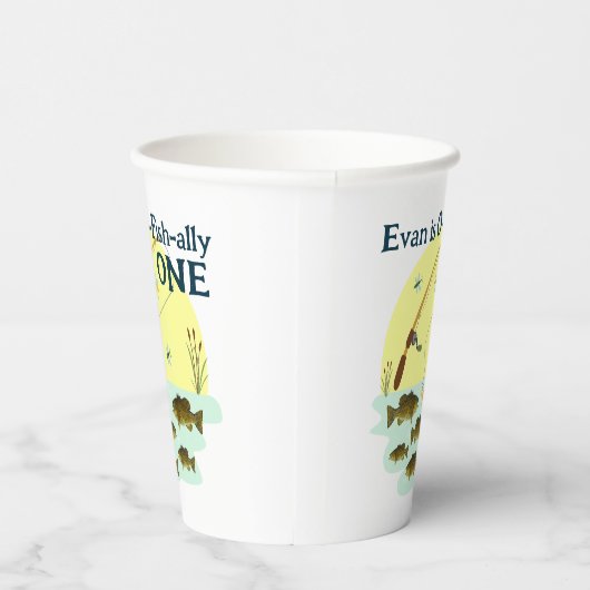 魚釣りワンキッズファースト誕生日スモールマウスベース 紙コップ (右)