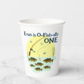 魚釣りワンキッズファースト誕生日スモールマウスベース 紙コップ (正面)