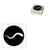 魚釣りワームのアイコン木製アートスタンプ ラバースタンプ (押印)