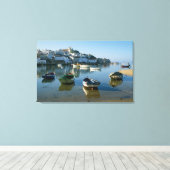 魚釣りヴィレッジオブフェラーグド，アルガルヴェ，ポルトガル キャンバスプリント (インサイチュ (ウッドフロア))