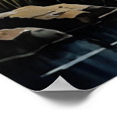 魚釣りヴィレッジズトランタル夕べグロー ポスター (角)