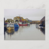 魚釣りヴィレッジノバスコシアカナダアート ポストカード (正面)