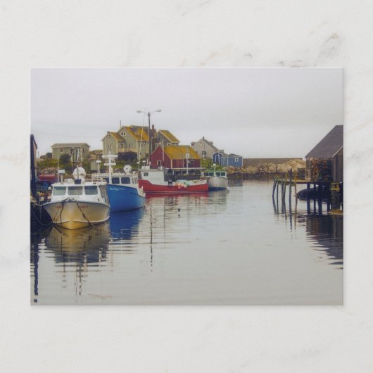 魚釣りヴィレッジノバスコシアカナダアート ポストカード (正面)