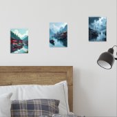 魚釣りヴィレ中国のッジオリエンタルプリントセット3 (寝室)