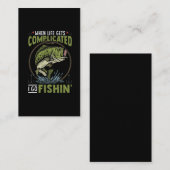 魚釣り中毒者ホビーアングおもしろいラーユーモア 名刺 (正面/裏面)