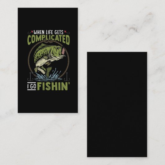 魚釣り中毒者ホビーアングおもしろいラーユーモア 名刺 (正面/裏面)
