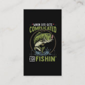 魚釣り中毒者ホビーアングおもしろいラーユーモア 名刺 (正面)