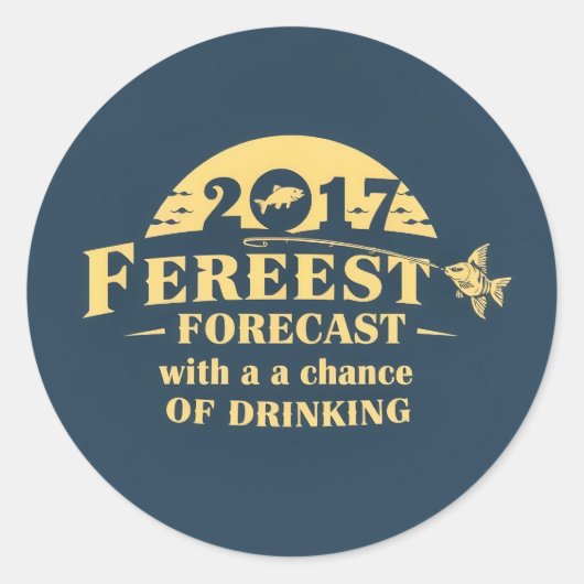 魚釣り中毒：闘いを受け入れよう！ ラウンドシール (正面)