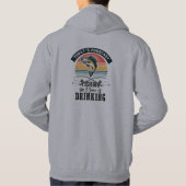 魚釣り予測フード付きスウェットシャツ パーカ (裏面)