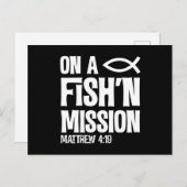 魚釣り任務でマタイ4 19人のフィッシャー ポストカード (正面/裏面)