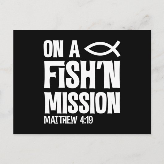 魚釣り任務でマタイ4 19人のフィッシャー ポストカード (正面)