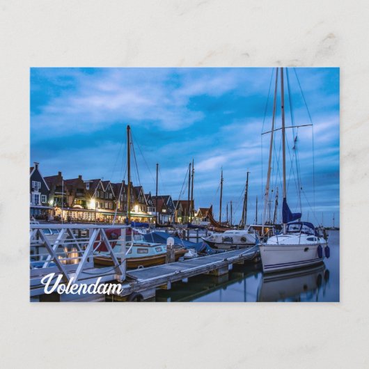 魚釣り伝統的ボレンダムatナイトポストカード ポストカード (正面)