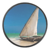 魚釣り伝統的ボートのビーチ アイスホッケーパック (正面)