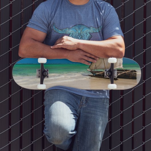 魚釣り伝統的ボートのビーチ スケートボード (室外3)