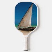 魚釣り伝統的ボートのビーチ ピックルボールラケット (裏面)