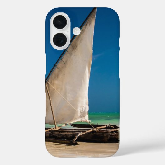 魚釣り伝統的ボートのビーチ Case-Mate iPhoneケース (裏面)