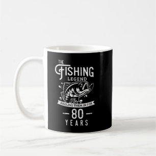 魚釣り伝説80年古い誕生日ギフトfor Fish コーヒーマグカップ
