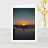 魚釣り写真の挨拶 カード (黄色い花)