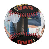 魚釣り写真父の日 野球ボール (正面)