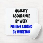 魚釣り凡例品質保証事務員 マウスパッド (マウス)