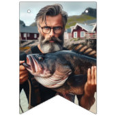 魚釣り凡例大人用誕生日写真 バンティングフラッグ (第1の旗)